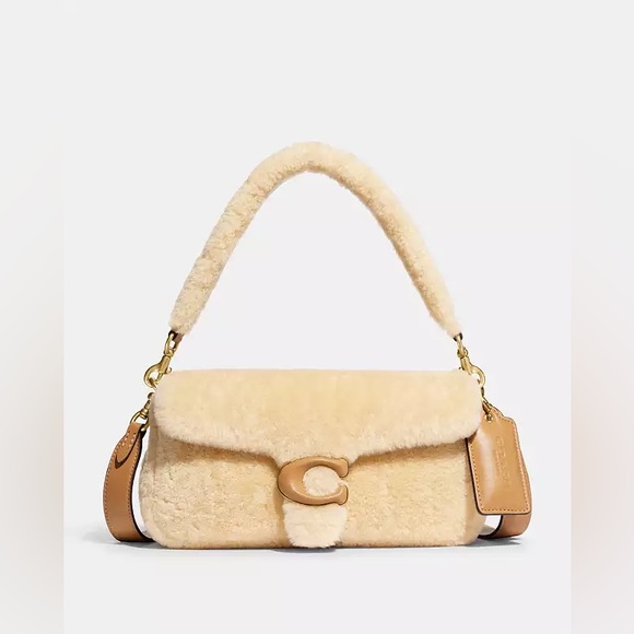 COACH PILLOW TABBY IN SHEARLING 26 - Picture 1 of 11